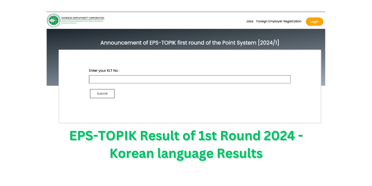 EPS-TOPIK Result of 1st Round 2024